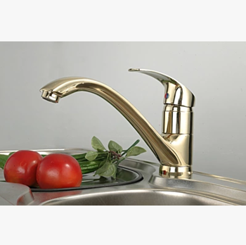 Antique Golden Printed Rotatable Mixer Kitchen Sink Tap T0158G - Click Image to Close