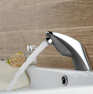 Compound Metal Automatic Bathroom Tap Washing Hands Cold Water Only T0160M - Click Image to Close