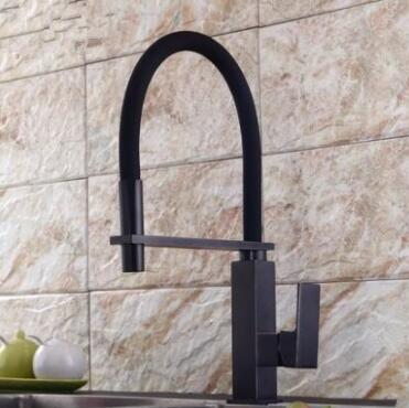 Brass New Designed Black Bronze Rotatable SPRING Mixer Kitchen Tap T0165B