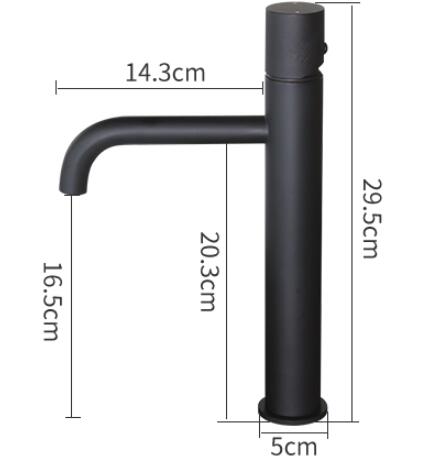 Art Designed Black Blackening Brass Mixer Bathroom Sink Tap T0169BH