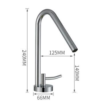Brass 360° Rotatable Chrome Finished Mixer Bathroom Sink Tap T0198C - Click Image to Close