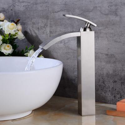 Nickel Brushed Brass Bathroom Countertop Sink Tap T0198N