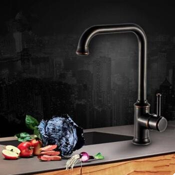 New Black Bronze Brass Antique Kitchen Tap Rotatable Mixer Tap T02002