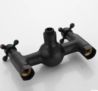 Antique Black Bronze Brass Bathtub Tap With Hand Shower Bathroom Tap T0207BW - Click Image to Close