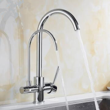 Three Ways Kitchen Taps Chrome Brass Drinking Water Mixer Kitchen Sink Tap T0208C