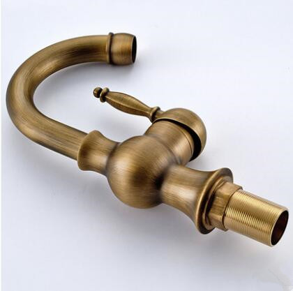 Antique Brass 360° Rotatable Bathroom Mixer Water Sink Tap T0239A - Click Image to Close