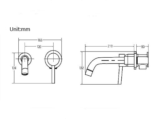 Antique Brass 360 °Swivel Spout Single Handle Wall Mounted Basin Taps T0246A