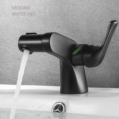 Bathroom Basin Tap 360° Rotatable Black Bronze Brass Bubble Mixer Bathroom Sink Tap T0259B - Click Image to Close