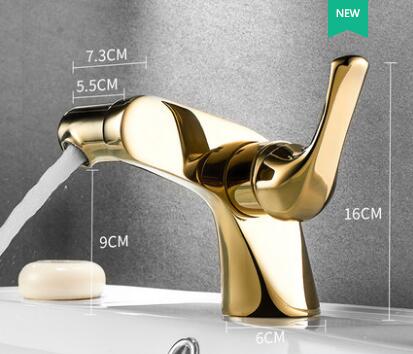 Bathroom Basin Tap 360° Rotatable Golden Bubble Mixer Bathroom Sink Tap T0259G - Click Image to Close