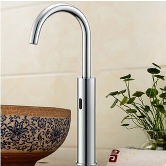 Automatic Brass Bathroom Sink Tap Free Hands Tap High Type T0260 - Click Image to Close