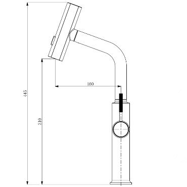 Brass Chrome Finished Waterfall Pull Down Mixer Kitchen Sink Taps T0368C - Click Image to Close