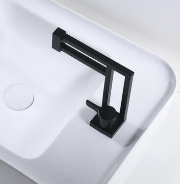 Art Designed Industrial Style Black Bronze Brass Mxier Bathroom Sink Tap T0386B