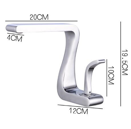 Special Art Designed Chrome Finish Mixer Bathroom Sink Tap T0400C - Click Image to Close