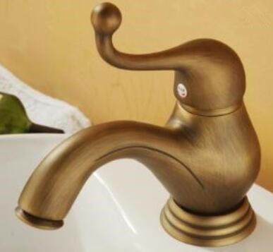 Antique Inspired Bathroom Sink Tap - Polished Brass Finish T0408B
