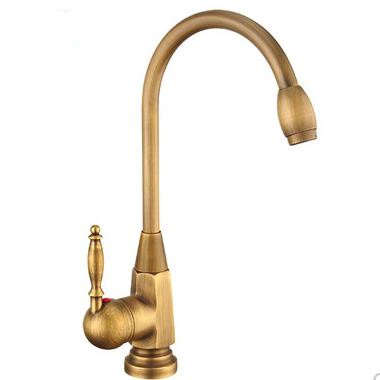 Antique Brass Single Handle Centerset Bathroom Sink Tap T0414
