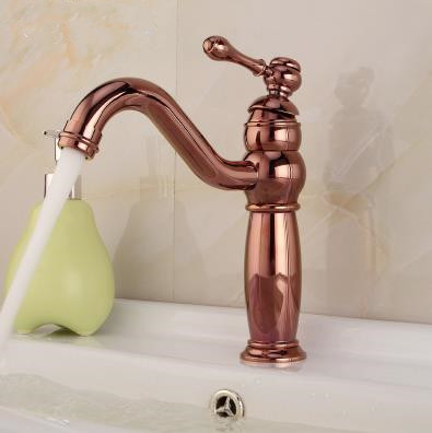 Antique Centerset Bathroom Sink Tap Rose Gold Finish T0434RG