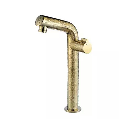 Ti-PVD Finish Solid Brass Bathroom Sink Tap T0435H - Click Image to Close