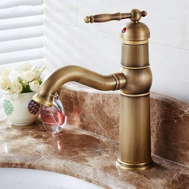 Centerset Antique Brass Bathroom Sink Tap T0448A - Click Image to Close