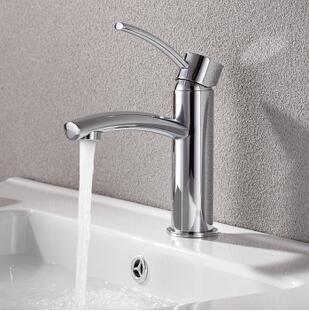 Contemporary Centerset Bathroom Sink Tap Chrome Finish T0543