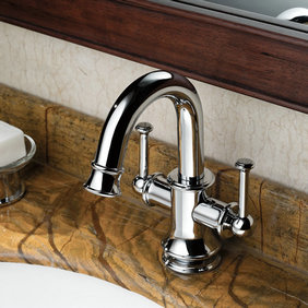 Contemporary Solid Brass Bathroom Sink Tap - Chrome Finish T0559 - Click Image to Close