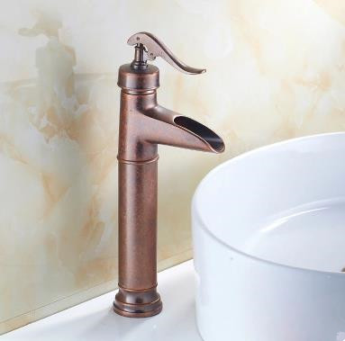 Centerset Antique Brass Finish Single Handle Ceramic Valve Bathroom Sink Tap T0599NH