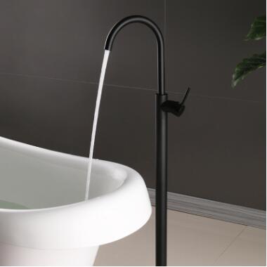 Antique Black Brass Free Standing Bathroom Tub Tap Bathtub Tap T0993FB - Click Image to Close