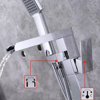 Chrome Finish Single Handle Centerset Bathtub Taps T0994FS - Click Image to Close