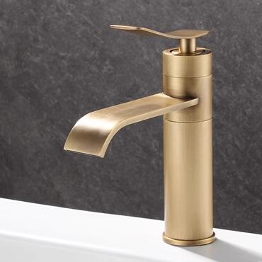 Antique Brass Single Handle Mixer Water Bathroom Sink Taps T1078A