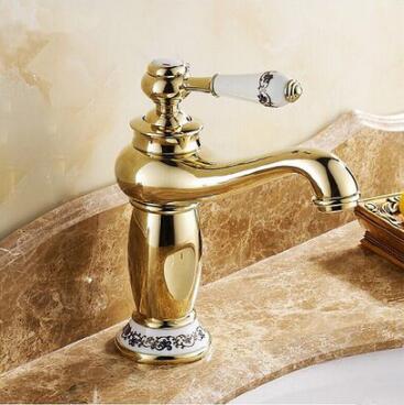 New European Style Mixer Bathroom Sink Tap Ti-PVD T1120SB - Click Image to Close