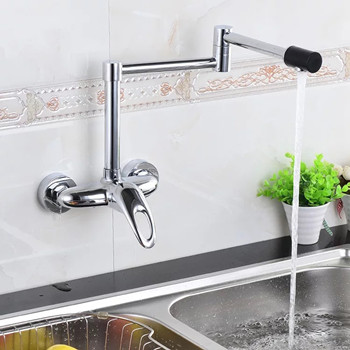 Chrome Single Handle Pull Out Centerset Wall Mounted Mixer Kitchen Tap T14629S