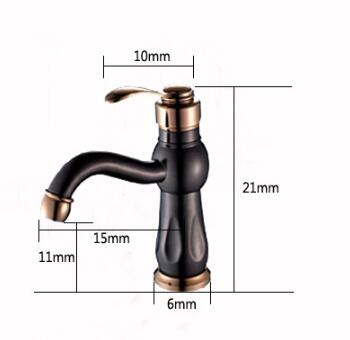 Brown Bronze Brass Single Handle Mixer Water Bathroom Sink Tap T256RB