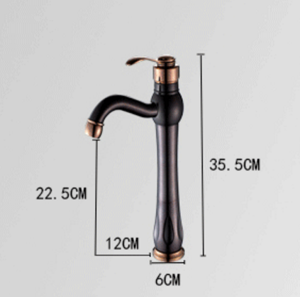Brown Bronze Brass Single Handle Mixer Water Bathroom Sink Tap T288RB - Click Image to Close