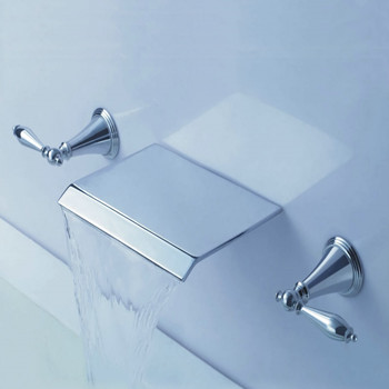 Contemporary Waterfall Bathroom Sink Tap (Wall Mount) T7008B
