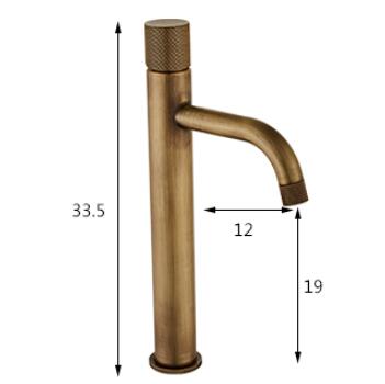 Antique Basin Tap Antique Brass Mixer Tall Bathroom Sink Tap TA0100H - Click Image to Close