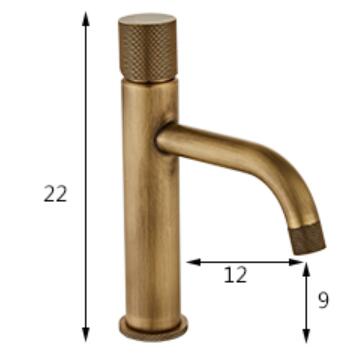 Antique Basin Tap Antique Brass Mixer Bathroom Sink Tap TA0100 - Click Image to Close