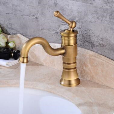 Antique Basin Tap Brass Rotatable Mixer Bathroom Sink Tap TA0115 - Click Image to Close