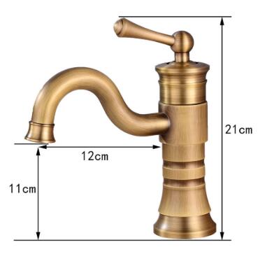 Antique Basin Tap Brass Rotatable Mixer Bathroom Sink Tap TA0115 - Click Image to Close