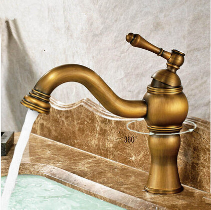 New Designed Antique Brass Bathroom Mixer Sink Tap TA0185S - Click Image to Close