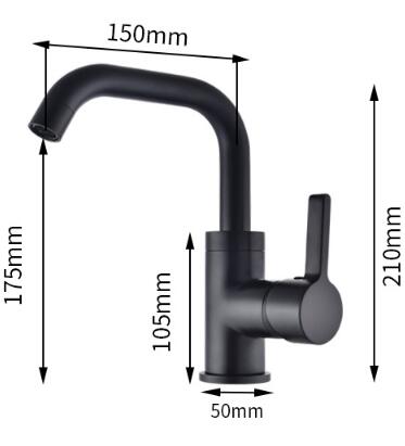 Antique Basin Tap Black Bronze Brass Rotatable Mixer Bathroom Sink Tap TA0188B