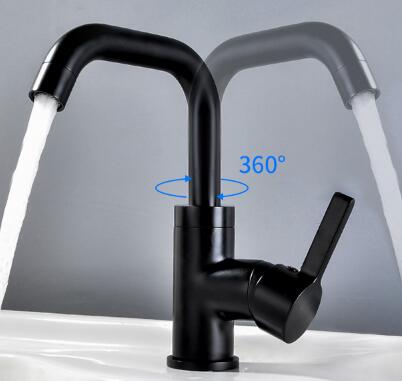 Antique Basin Tap Black Bronze Brass Rotatable Mixer Bathroom Sink Tap TA0188B