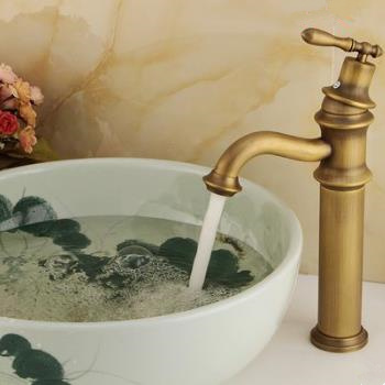 High Quality Antique Brass Bathroom Sink Mixer Water Tap TA0238