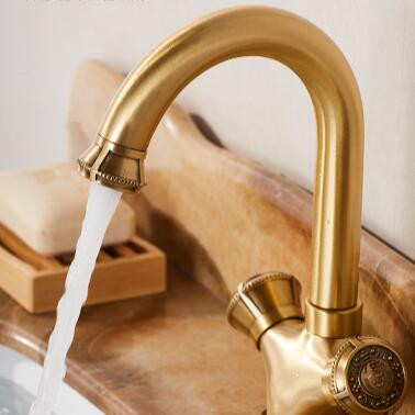 Brass Single Hole Two Handles High Quality Bathroom Mixer Basin Tap TA0268L - Click Image to Close