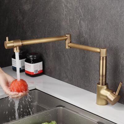 Vintage All Copper Folding Rotating Universal Telescopic Antique Kitchen Tap TA0300
