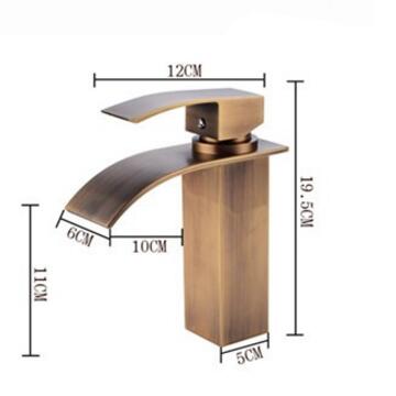 Antique Brass Waterfall Mixer Water Bathroom Sink Tap TA0517