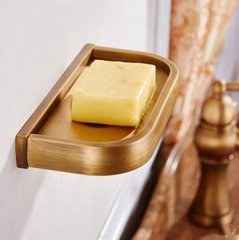 Antique Brass Bathroom Accessory Soap Holder High TA084S - Click Image to Close