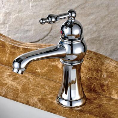 New Bright Sliver Finish Brass Bathroom Sink Tap TA1078