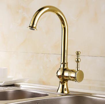 Antique Golden Brass 360° Rotatable Kitchen Mixer Sink Tap TA158G