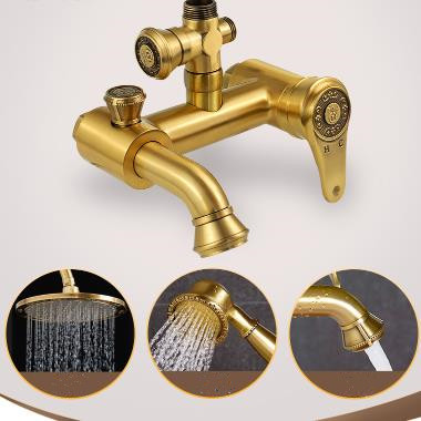 Luxurious Antique Brass Pressurize 360° Rotatable Shower Head Bathroom Shower Set TA1700C - Click Image to Close