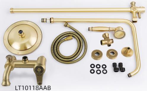 Luxurious Antique Brass Pressurize 360° Rotatable Shower Head Bathroom Shower Set TA1700C