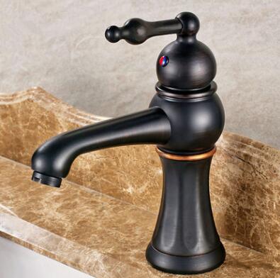 Antique Black Bronze Brass Bathroom Sink Tap TA2018B - Click Image to Close